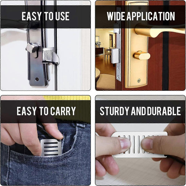 Door Lock For Travel Security Device Compatible With Hotel Apartment Stopper Door Stops