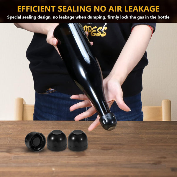 4 Pack Reusable Silicone Wine Stoppers Universal Leak Proof Seal For Sparkling Bottle Stoppers