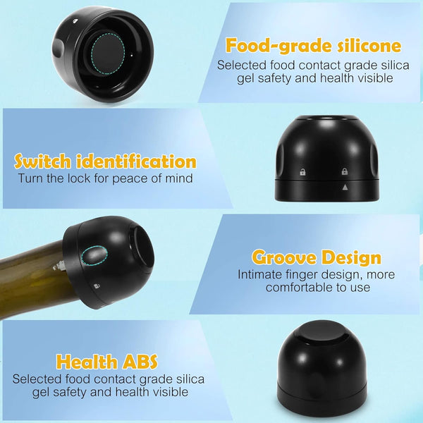 4 Pack Reusable Silicone Wine Stoppers Universal Leak Proof Seal For Sparkling Bottle Stoppers
