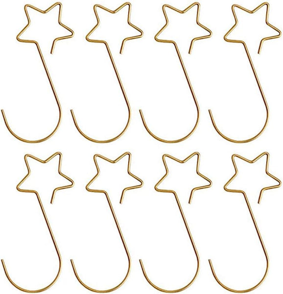 Gold Star Christmas Tree Baubles Hooks 100 Pack For Decoration Seasonal Decorations