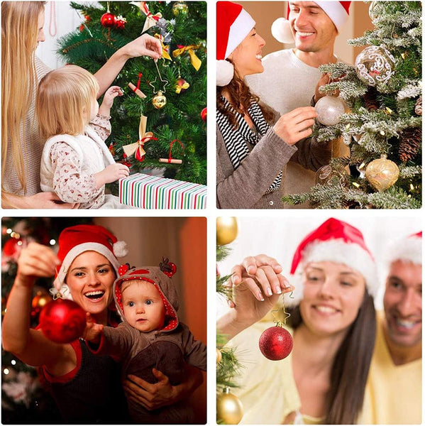 Gold Star Christmas Tree Baubles Hooks 100 Pack For Decoration Seasonal Decorations