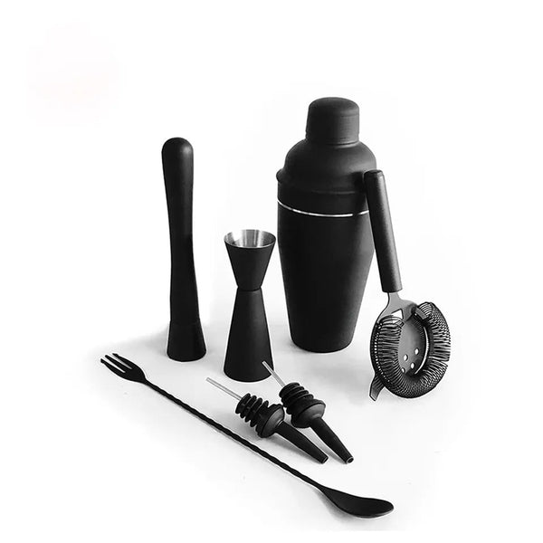 Matte Black Stainless Steel tail Shaker Set tail Shakers & Sets
