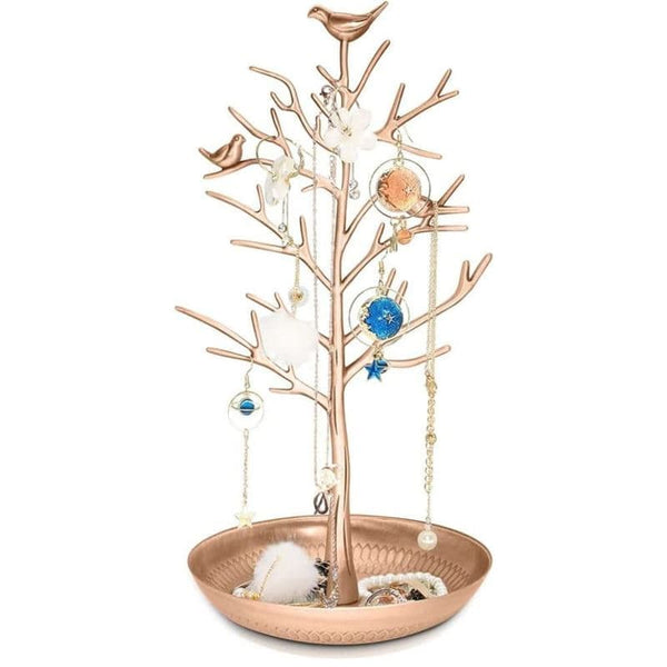 Jewelry Tree With 3 Birds Bronze Jewellery Holders & Organisers