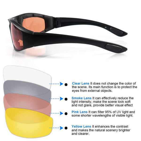Compatible With Oral B Cycling Glasses Windproof Desert Dustproof Sports Built In Foam Goggles 3 Pcs Sunglasses Goggles
