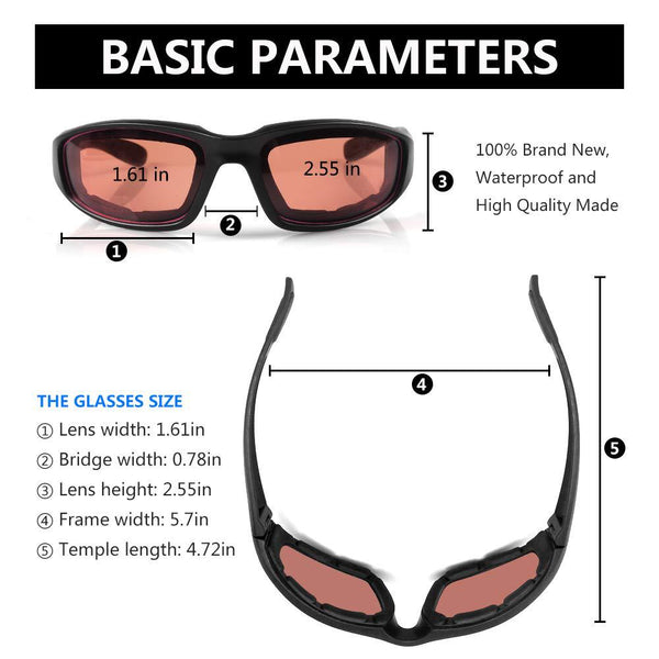 Compatible With Oral B Cycling Glasses Windproof Desert Dustproof Sports Built In Foam Goggles 3 Pcs Sunglasses Goggles