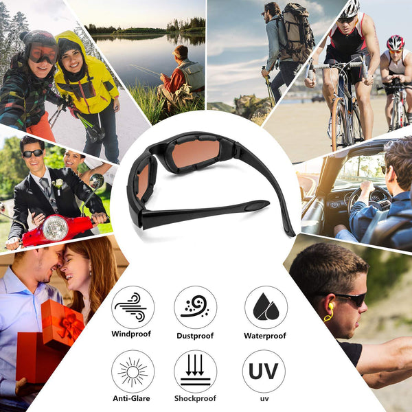 Compatible With Oral B Cycling Glasses Windproof Desert Dustproof Sports Built In Foam Goggles 3 Pcs Sunglasses Goggles