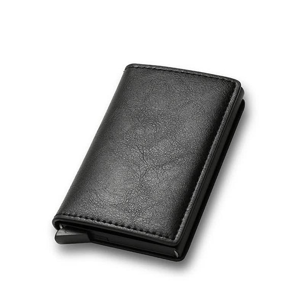 Carbon Fiber Wallet Men Rfid Black Trifold Leather Slim Mini Small Money Card Holder Wallets