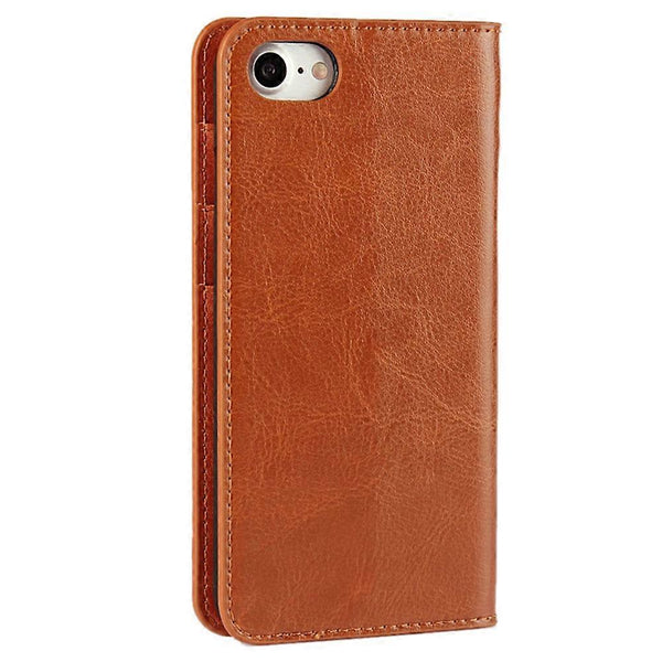 Iphone 4.7 Inch Leather Flip Phone Case Compatible With Se (2020) (2022) 8 Brown Cases Covers & Skins