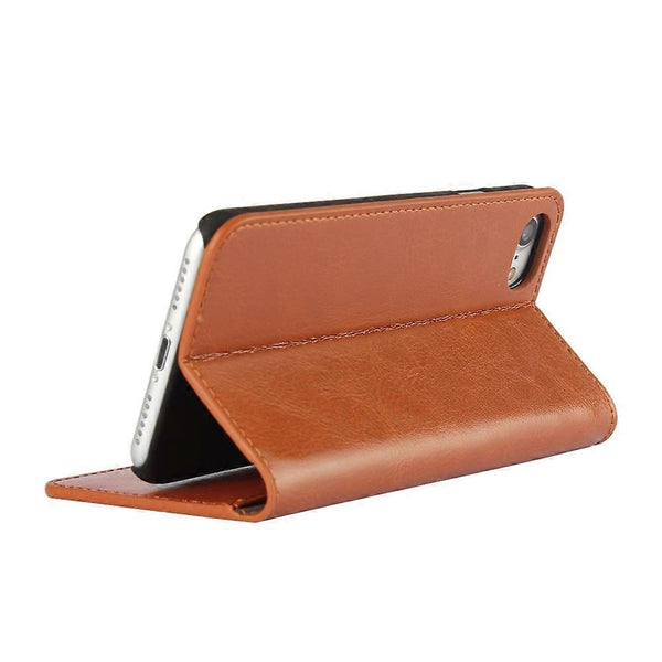 Iphone 4.7 Inch Leather Flip Phone Case Compatible With Se (2020) (2022) 8 Brown Cases Covers & Skins