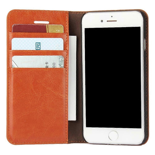 Iphone 4.7 Inch Leather Flip Phone Case Compatible With Se (2020) (2022) 8 Brown Cases Covers & Skins