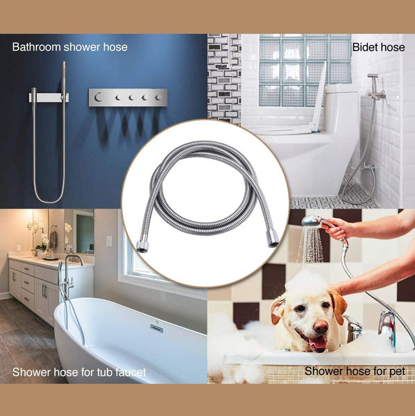 3M Stainless Steel Shower Hose Silver Shower Hoses