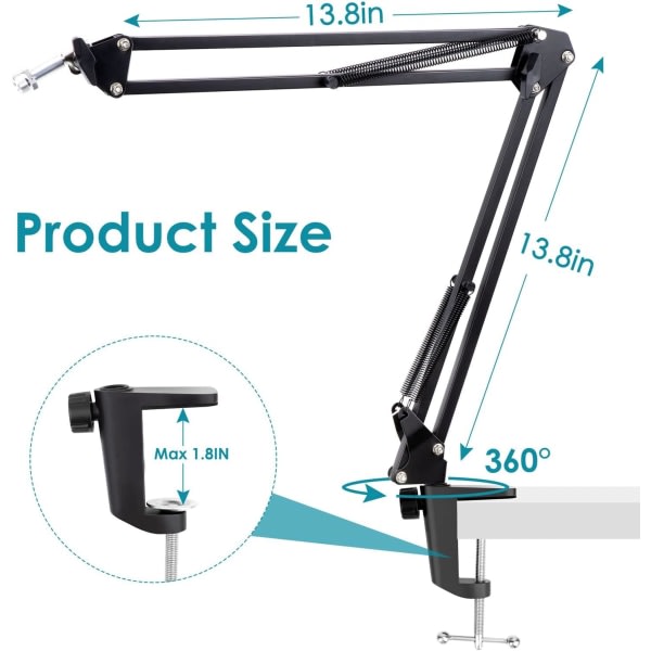 Hyperx Quadcast S Microphone Stand Professional Condenser Holder Microphone Holders & Stands