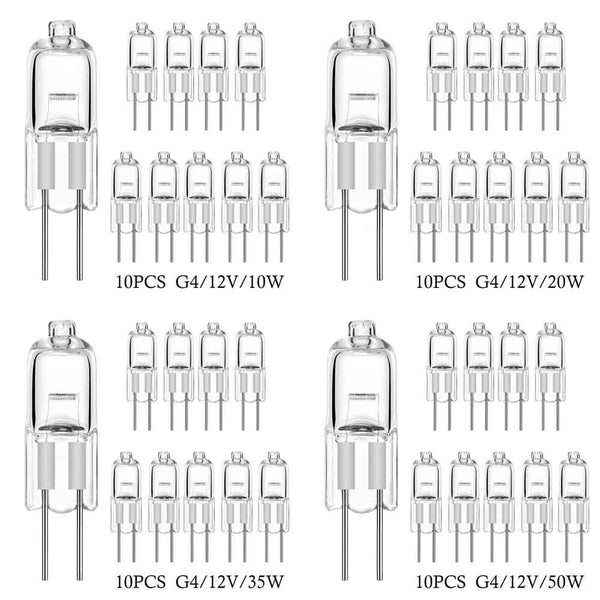 10 Pcs Halogen Bulbs Capsule Lamps Lights G4 12V 35W Light Bulbs