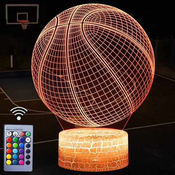 3D Basketball Led Night Light With Remote Control 16 Colors Night Lights