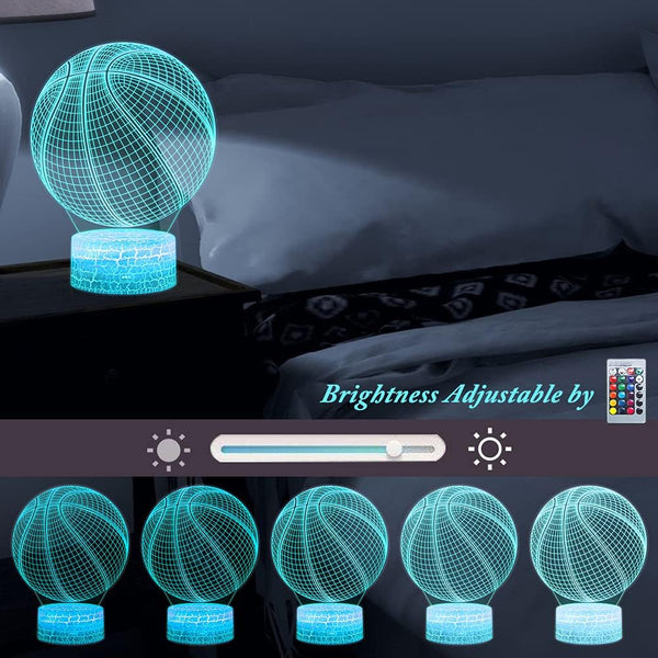 3D Basketball Led Night Light With Remote Control 16 Colors Night Lights