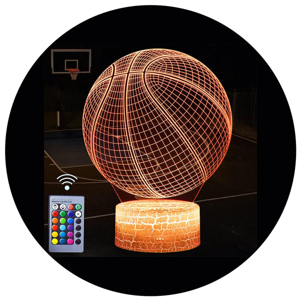 3D Basketball Led Night Light With Remote Control 16 Colors Night Lights