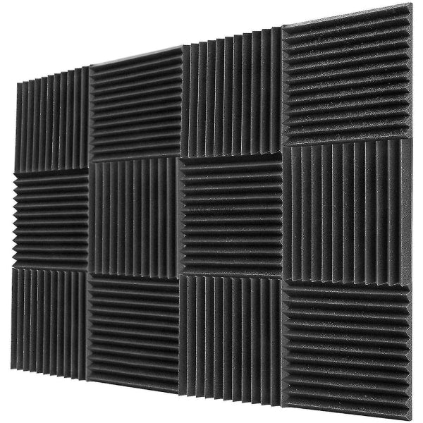 12Pcs 300X300x25mm Acoustic Foam Panels Soundproofing For Studio Ktv Bar Wall Wedges Compatible With Soundrproofing Panels