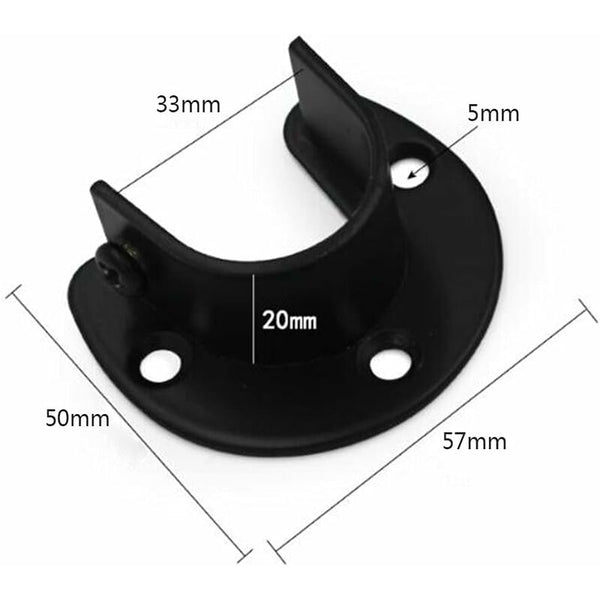 Wall Mounted Clothes Rod Holder For 1.26 Inch Diameter Shower Curtain Bracket Pack Curtain Poles & Accessories