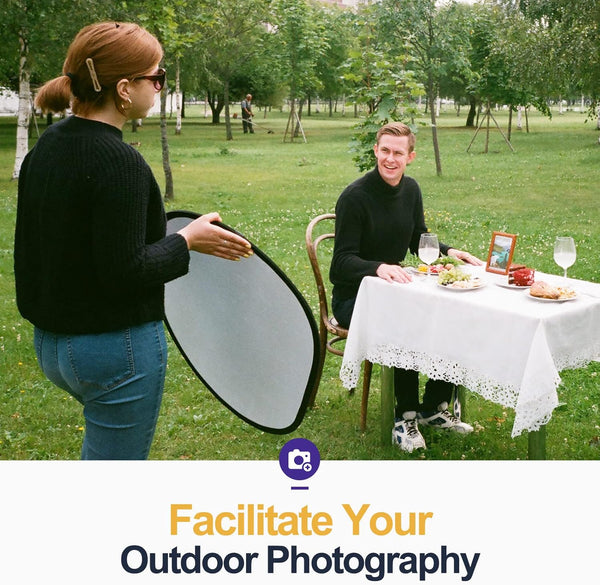 5 In 1 Foldable Light Reflector 60 X 90 Cm Large Oval Portable Photo With Carrying Bag Other Camera & Photo Accs