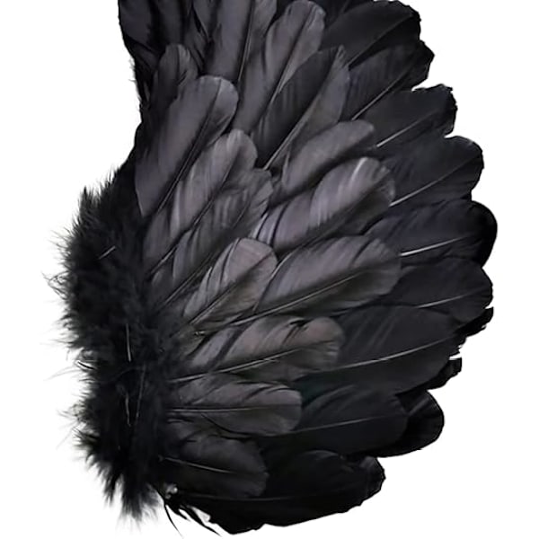 Halloween Devil Feather Wings For Kids Black Costume Accessories Dress Up Costumes