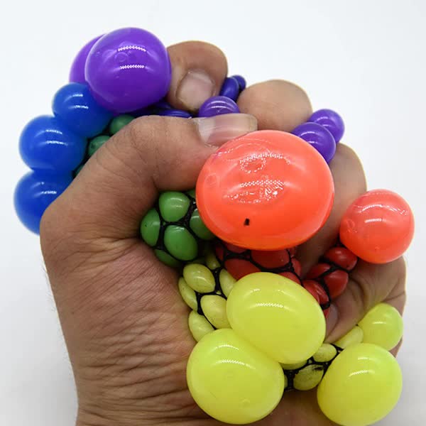 Stress Balls 4 Pack Mesh Textured For Adults Kids Therapy Squeeze Squeezable Stress Relievers