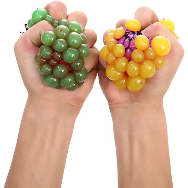Stress Balls 4 Pack Mesh Textured For Adults Kids Therapy Squeeze Squeezable Stress Relievers