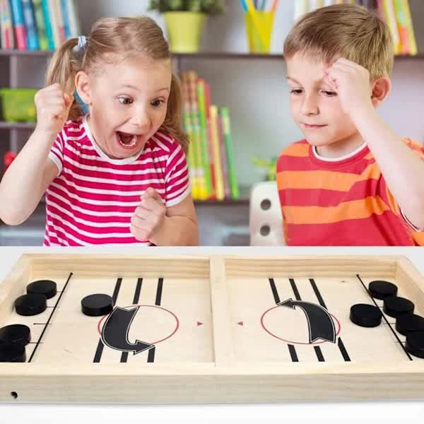 Sling Puck Game Wooden Hockey Fast Action Soccer Table Other Games