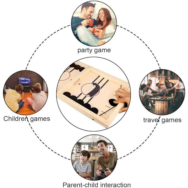 Sling Puck Game Wooden Hockey Fast Action Soccer Table Other Games