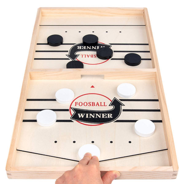 Hockey Table Game Wooden Fast Sling Puck Super Football Compatible With Sports Games Other Games