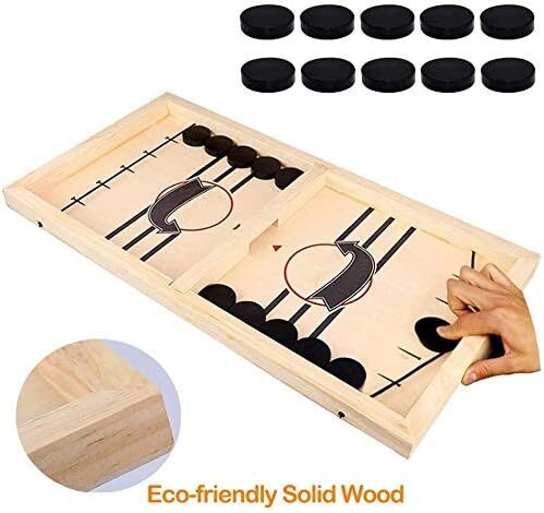 Hockey Table Game Wooden Fast Sling Puck Super Football Compatible With Sports Games Other Games