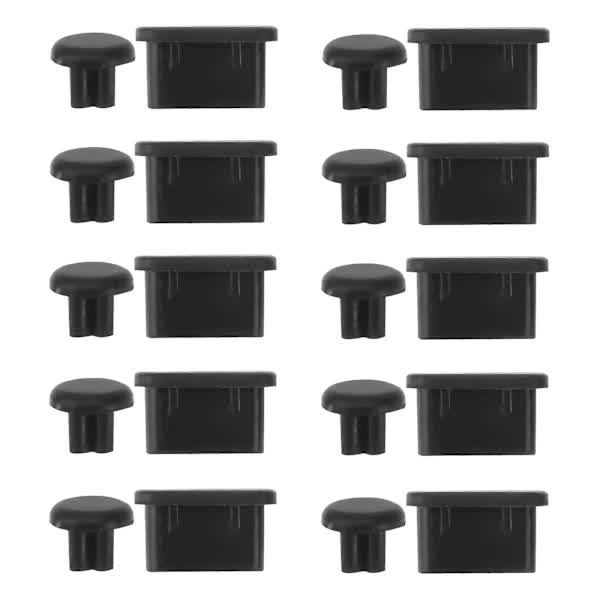 Usb C Dust Cover 10 Pairs Small Phone Port Earphone Jack Compatible With Various Smartphones Black Other Mobile Accessories