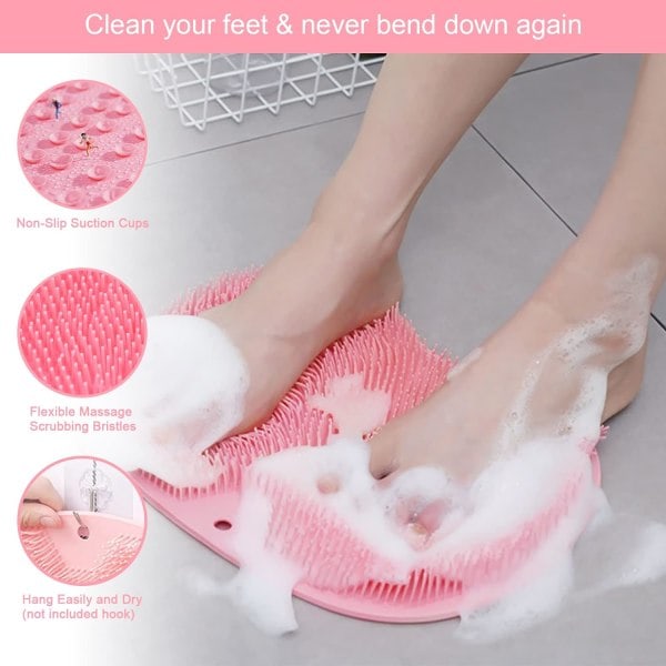 Foot Scrub Brush Silicone Shower For Cleaning And Massaging Feet Exfoliators & Scrubs
