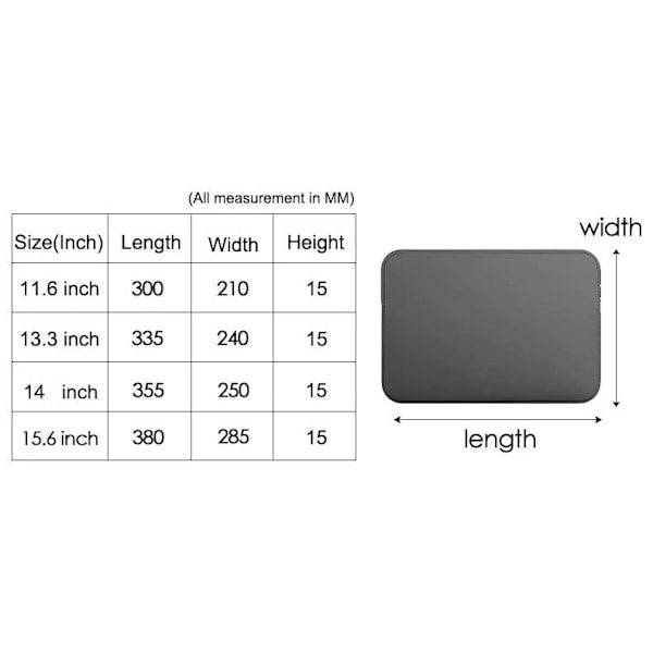 Grey 14 Inch Laptop Case Compatible With Various Brands Laptop Cases & Bags