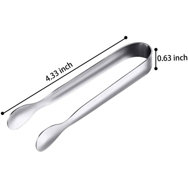 Small Stainless Steel Serving 12 Pack Mini Sugar Ice Compatible With Various Brands Tongs