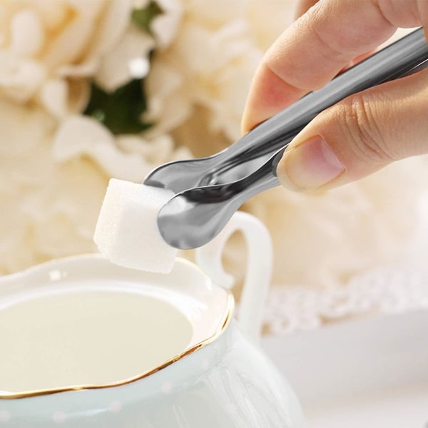 Small Stainless Steel Serving 12 Pack Mini Sugar Ice Compatible With Various Brands Tongs