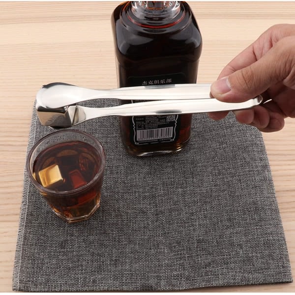 Small Stainless Steel Serving 12 Pack Mini Sugar Ice Compatible With Various Brands Tongs