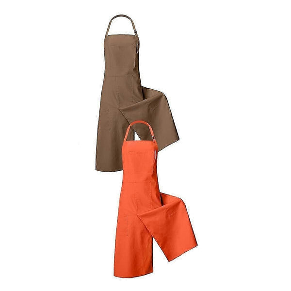 Ceramic Split Leg Brown & Orange Polyester (2 Pack) Aprons