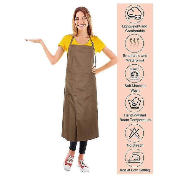 Ceramic Split Leg Brown & Orange Polyester (2 Pack) Aprons