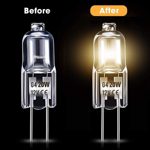 G4 Halogen 10W 12V Warm White 10 Pack 10Pcs Lamps