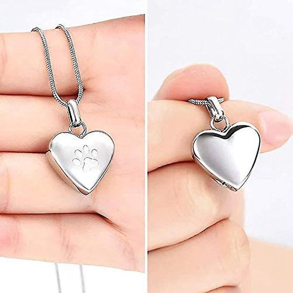 Pet Memorial Jewelry Heart Shaped Cremation Necklace For Ashes Necklaces & Pendants