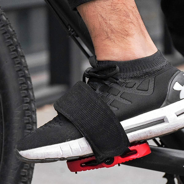 1 Pair Universal Bicycle Pedal Straps Adjustable Non Slip Double Adhesive Toe Clips Nylon Accessories Pedals