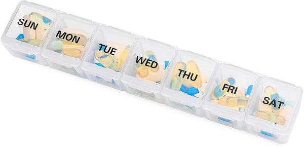 2 Pcs Oversized Weekly Pill Organizer Box Pack You Can Carry The Daily Every Medicine Pill Boxes