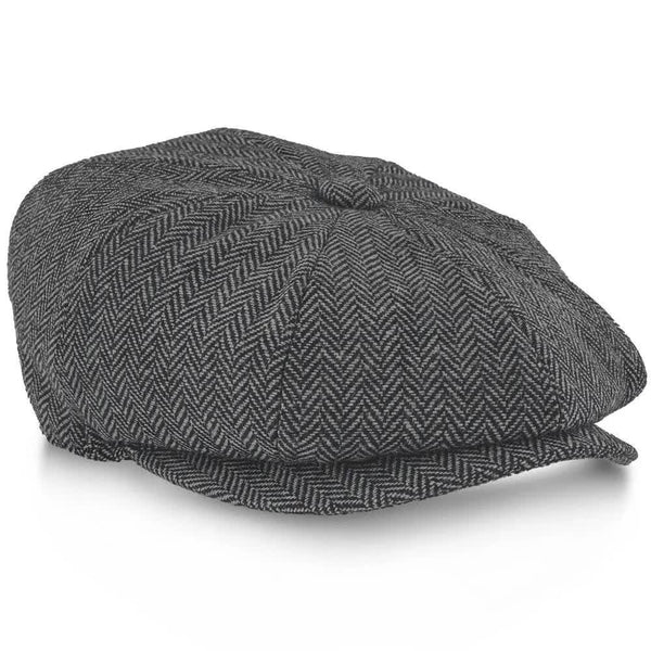 Retro Newsboy Cap Grey Men Octagonal Hat Peaky Blinders Style Hats