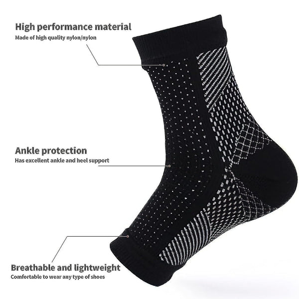 Soothing Neuropathy 3 Pairs Plantar Fasciitis Tendinitis Relief White Large X Socks