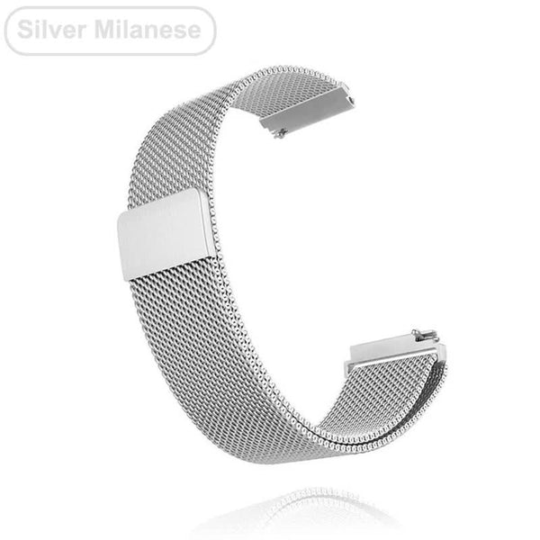 Metal Bracelet 22Mm Silver For Garmin Vivoactive 3 4 4S Venu 2S Sq Forerunner 645 Compatible With Watch Bands
