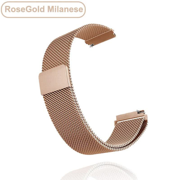 Garmin Vivoactive 3 4 4S Venu 2 2S Sq Forerunner 645 Compatible Metal Bracelet Band 18Mm 20Mm 22Mm Rose Gold Watch Bands