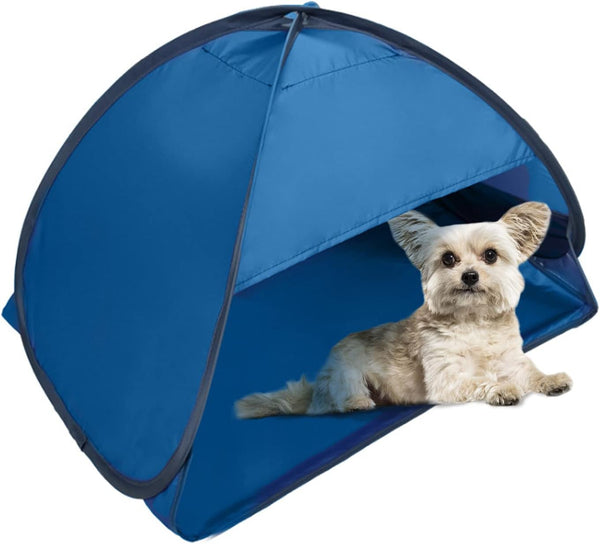 Pop Up Beach Shelter Portable Tent Anti Uv Windproof Picnic For Small Dogs Cats And Other Pets Blue Pop Up Beach Tents