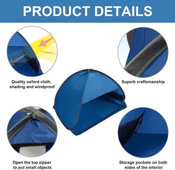 Pop Up Beach Shelter Portable Tent Anti Uv Windproof Picnic For Small Dogs Cats And Other Pets Blue Pop Up Beach Tents