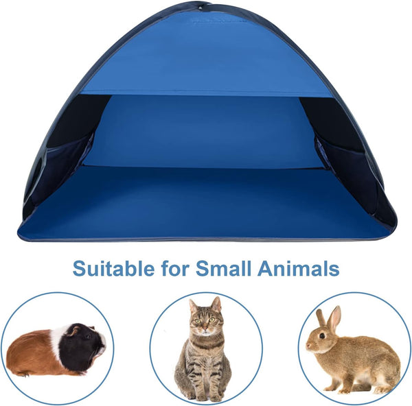 Pop Up Beach Shelter Portable Tent Anti Uv Windproof Picnic For Small Dogs Cats And Other Pets Blue Pop Up Beach Tents