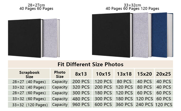 Self Adhesive Photo Album 27 * 28 Cm Scrapbook 40 Double Sided Pages Linen Hardcover Diy Anniversary Memory Book For Baby Photo Albums & Boxes